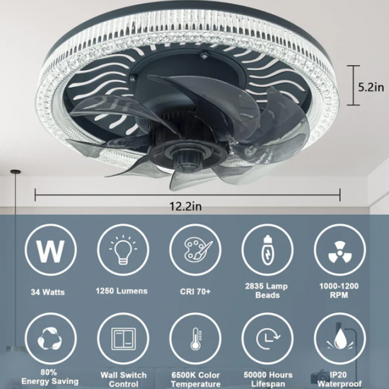 Foco Ventilador 10" (Sin Control)
