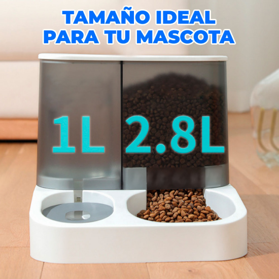 Dispensador Autom&aacute;tico de Agua y Croquetas