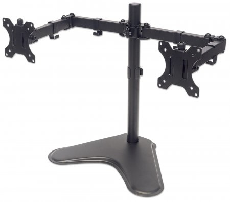 Soporte para dos monitores MANHATTAN  Movimiento con brazos de doble articulaci&oacute;n