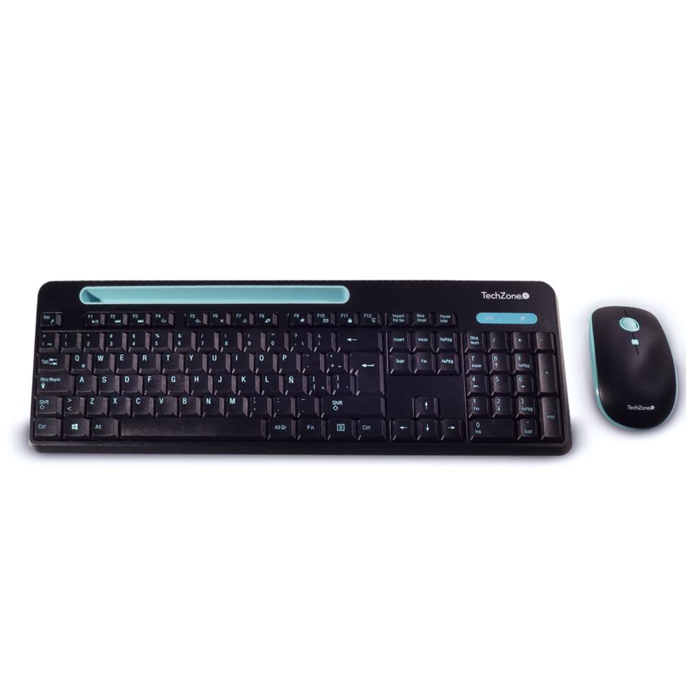 Kit de Teclado y Mouse Inal&aacute;mbrico TECHZONE TZ20COMB02-INA